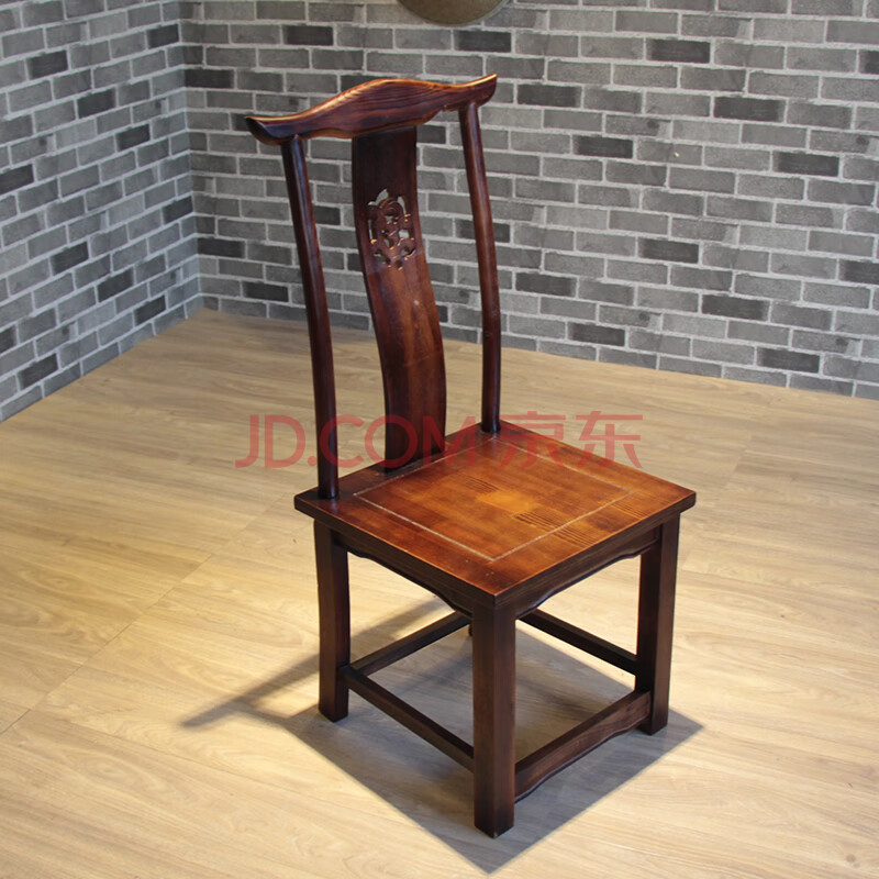 餐椅实木家用扶手椅子现代新中式仿古靠背椅圈椅官帽椅木椅 款式一