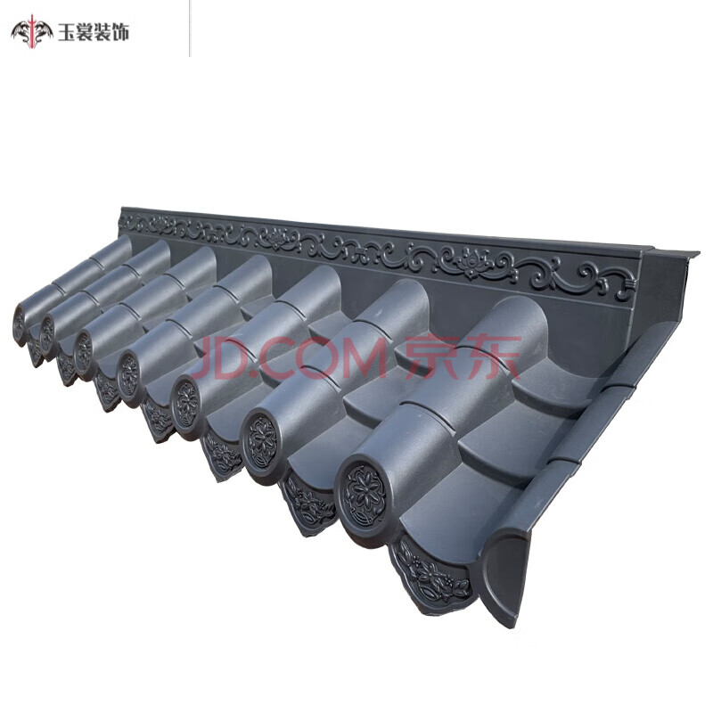 塑料彩瓦 树脂瓦片屋顶建筑用瓦仿古屋檐pvc瓦滴水檐仿古瓦塑料门头