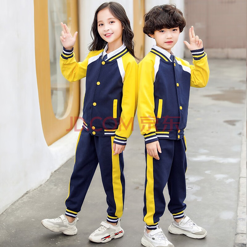 男生女生英伦风棒球服校服套装2020中大童小学生套装运动两件套百搭园