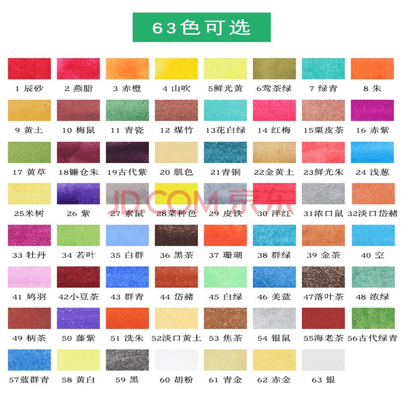 日本进口吉祥国画15ml单支管状颜料 中国画颜料单色套装白色胡粉水彩