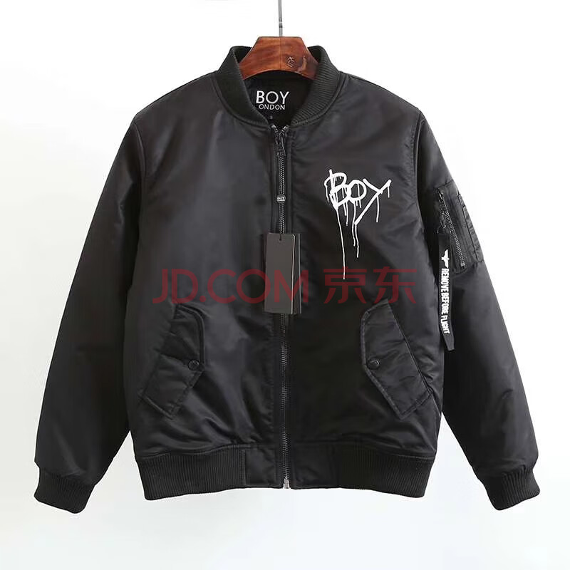 centuryboy世纪男孩新品2019男女同款飞行夹克羽绒棉衣老鹰印花棉服