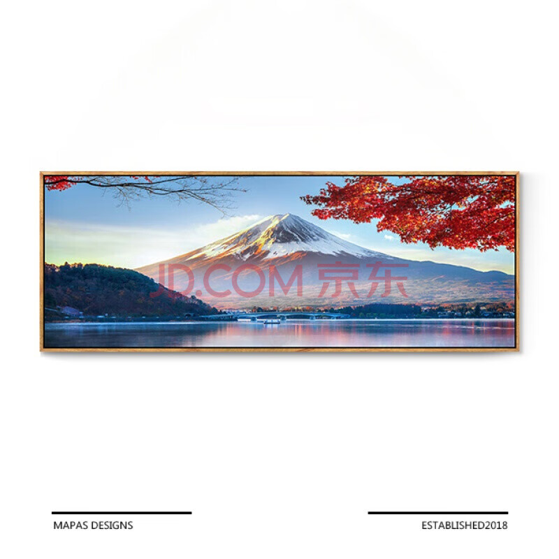 日式风格日本富士山装饰画和风浮世绘日料餐厅沙发背景墙玄关挂画风景