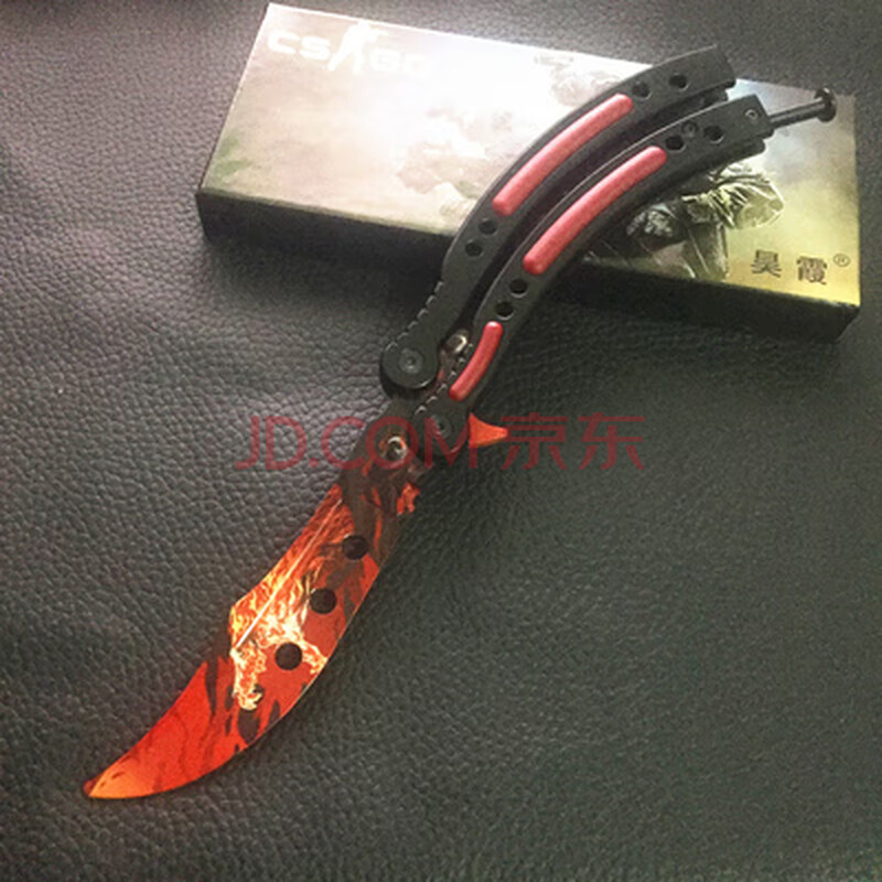 蝴蝶甩手刀 全钢蝴蝶耍刀折叠训练练习工具 甩手刀 咆哮
