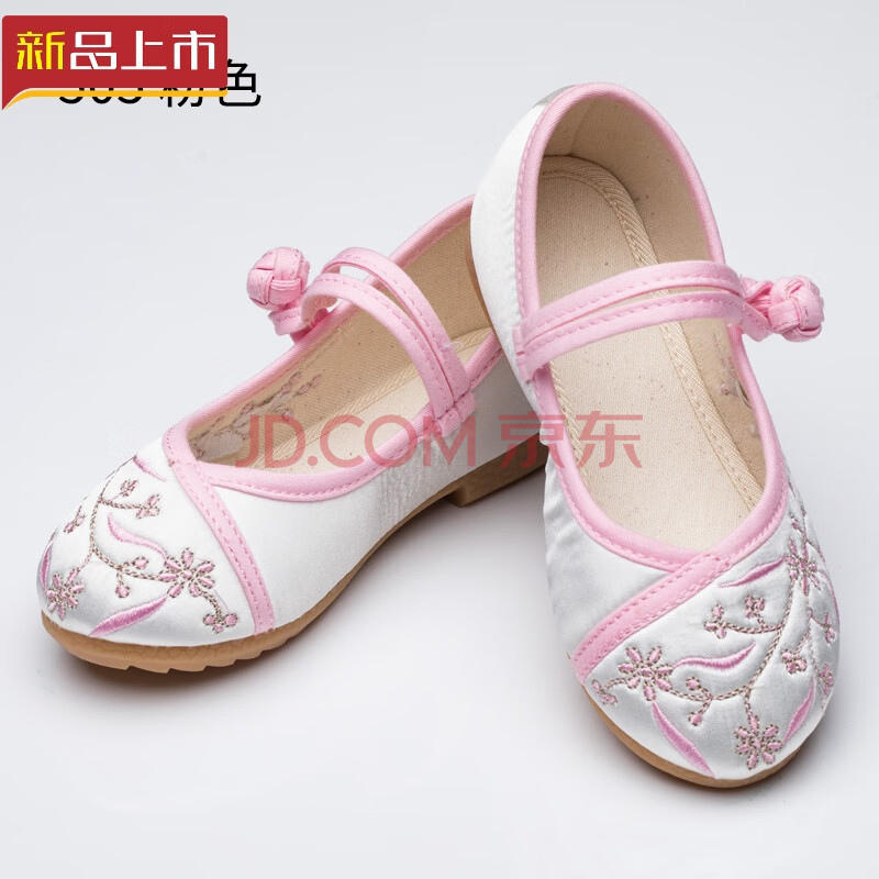 初冬上新汉服鞋子儿童女童绣花鞋女古代古装手工复古汉鞋中国风老北京