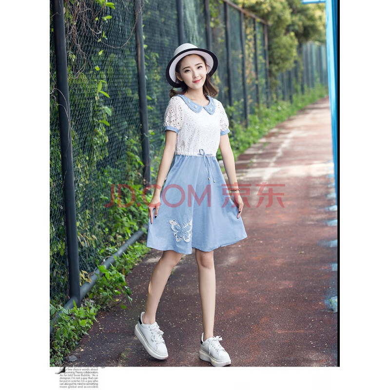 初中女生夏装小清新裙子14韩版17短袖13高中学生15少女连衣裙1 图片色