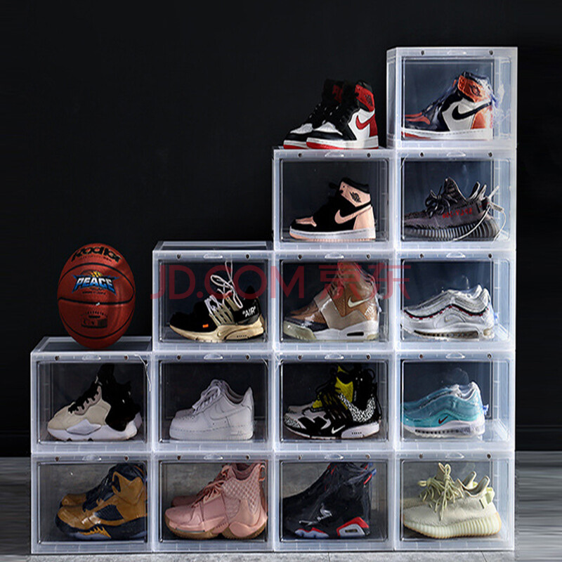 bubm 球鞋收纳盒aj鞋盒透明塑料nike篮球鞋柜nb球鞋收藏展示柜鞋子