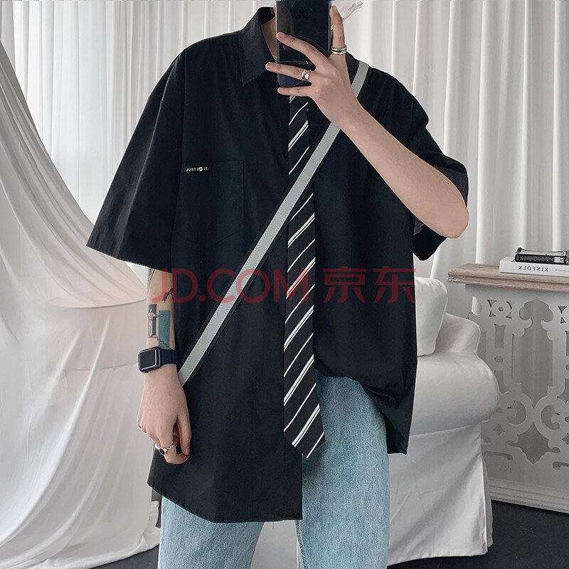 h34衬衫黑色 领带 2xl