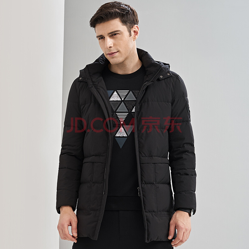 【三防】七匹狼羽絨服男冬季新品加厚保暖帶帽休閑時尚羽絨外套男 001(黑色) 185/100A/XXXL