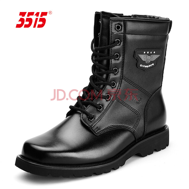 3515¾üÑ¥ÄÐϵ´øÂí¶¡Ñ¥ÕæÆ¤´ºÇïÍ¸Æø»§Í⹤װѥÄÐÌØÖÖ±ø×÷սѥµÇɽ·À»¤¾üÑ¥JB8-1302 ºÚÉ« 40