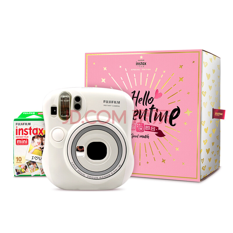 富士(fujifilm)instax 一次成像 mini25限量礼盒套装(含10张胶片)