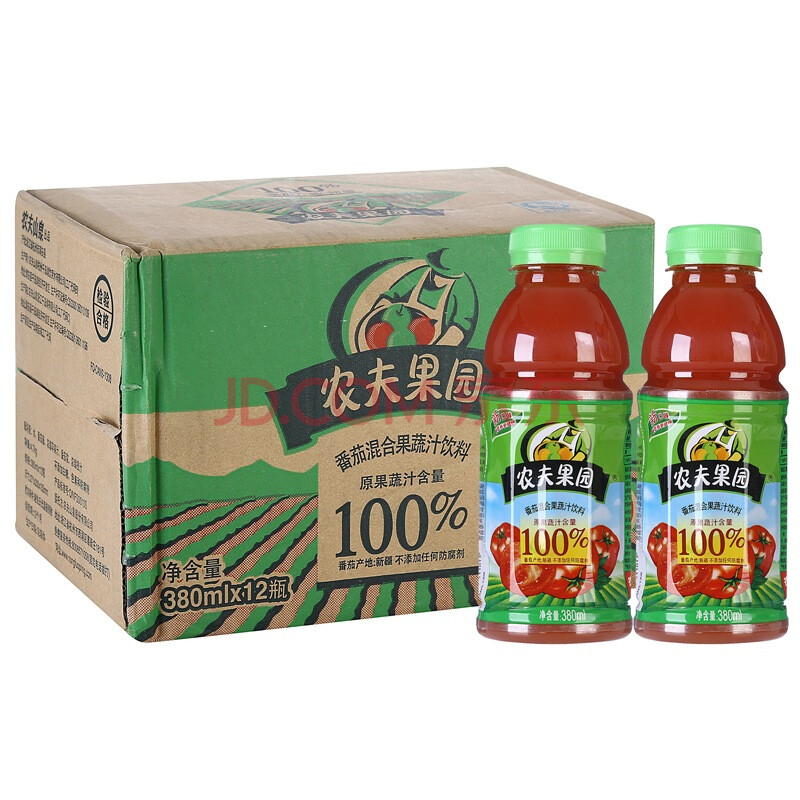 饮料冲调 饮料 农夫山泉 农夫山泉农夫果园100%果蔬汁(番茄)380ml*12