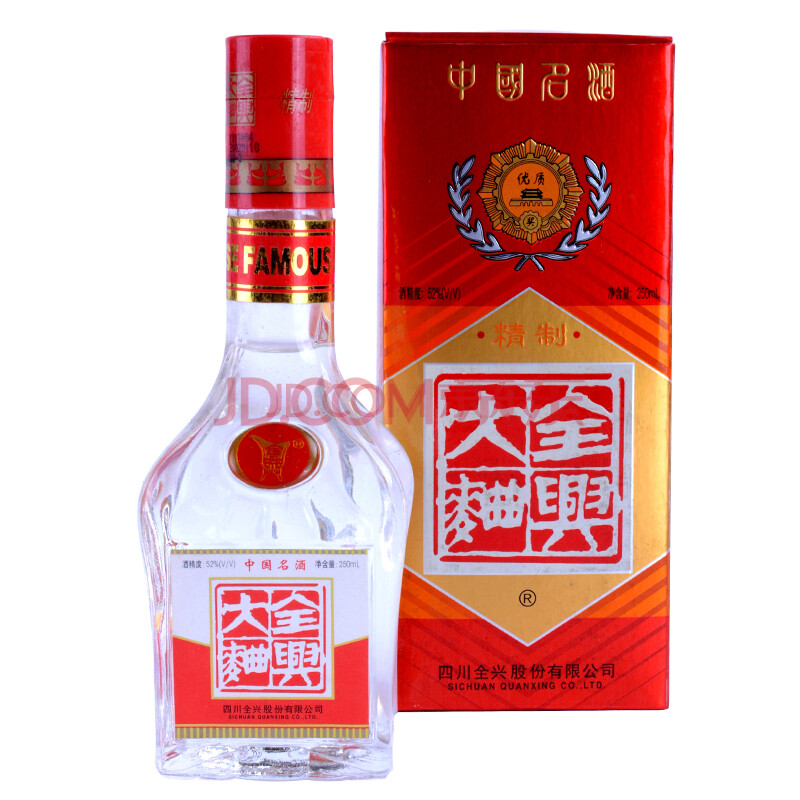 陈年老酒 全兴大曲(精制)浓香 52度 250ml 2001年出厂