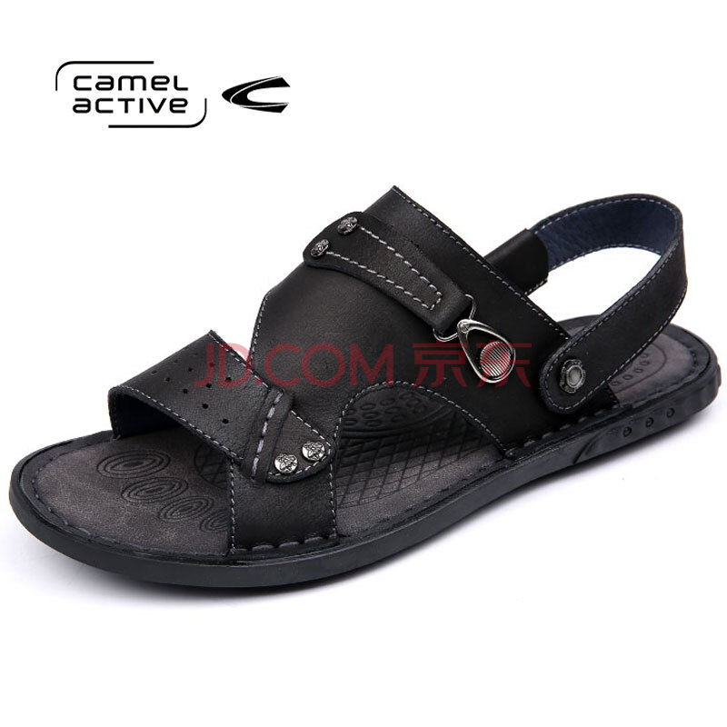ÂæÍÕ¶¯¸Ð£¨Camel Active£©³±Á÷½ðÊôÊοÛţƤ¶ֺƴ½ÓÁ¹Ð¬Ëɽô´øÁ½´©É³Ì²Ð¬ºÚÉ«41
