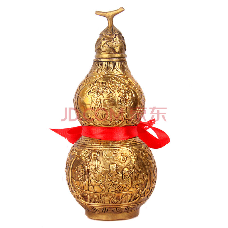 泰山天御阁 大号八仙铜葫芦摆件 家居客厅装饰品纯铜工艺品摆设开业