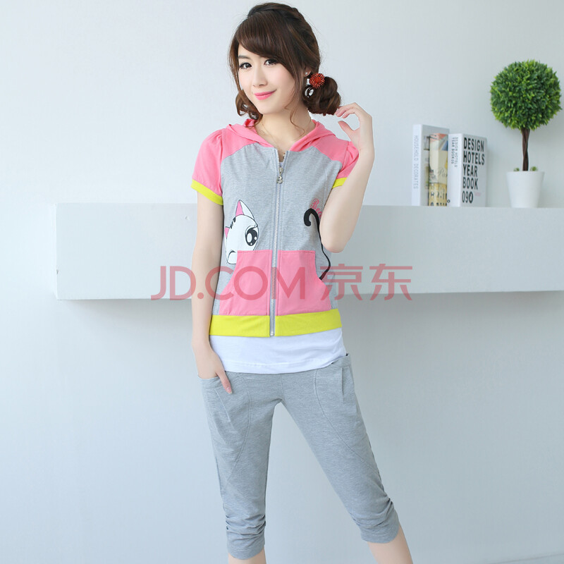 宝心蝶2014夏装新款短袖套装时尚<em>少女装运动</em>