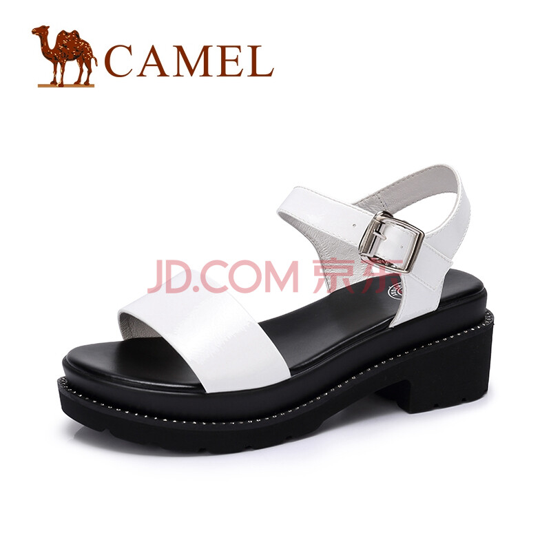 ÂæÍÕ£¨CAMEL£©Å®Ð¬ 2018Ïļ¾ÐÂÆ· Á¹Ð¬Å®´Ö¸úÐ¬ÊæÊʼò½àË®×êЬ±ßÒ»×ÖЬÁ¹Ð¬ °×É« 37