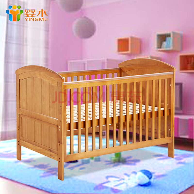 婴木 婴儿床 好孩子必备宝宝童床环保漆 bb床 实木多功能 儿童床 实木