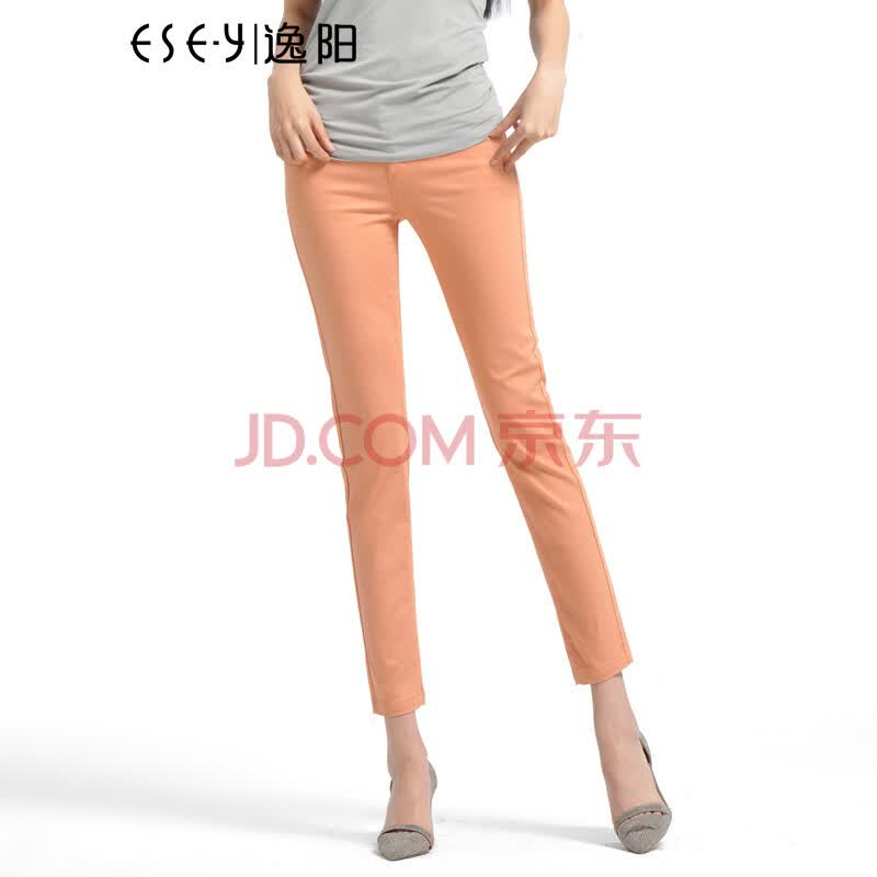 <em>逸阳女裤</em>2014新款牛仔铅笔裤<em>九分裤</em>女彩裤糖