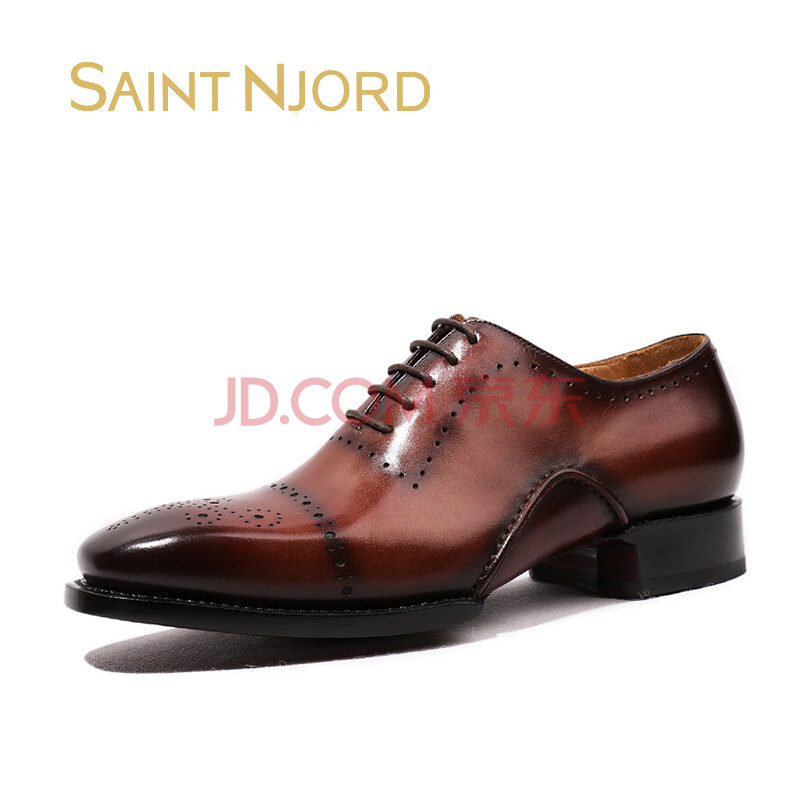 SAINTNJORD/Ê¥ÄáÔ¼µÂ ¹ÌÌØÒì¶¨ÖÆÊÖ¹¤Æ¤µ×ЬÒâ´óÀû²¼Âå¿îµñ»¨Äе¥Ð¬Èý½ÓÍ·ÕýװƤЬ ºÖÉ« ±ê׼ƤЬÂëÊý