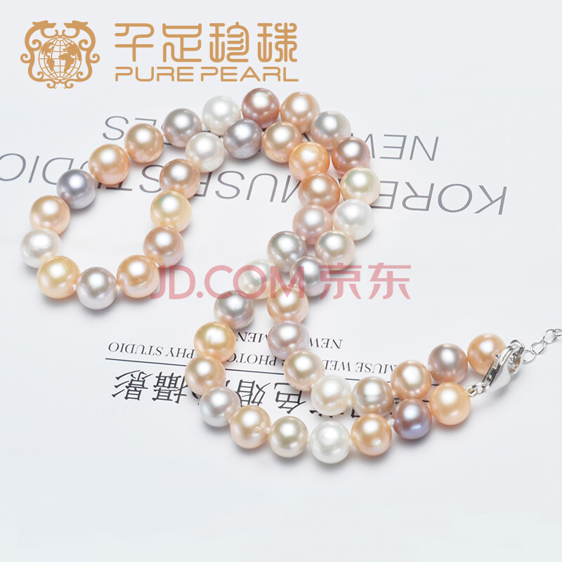 ǧ×ãÕäÖé Š¾ÑÕ ½üԲǿÁÁ9-10mmµË®ÕäÖéÏîÁ´ ¶àÉ«¿ÉÑ¡ »ì²Ê 43cm+3cmÑÓ³¤Á´