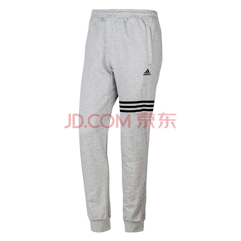 adidas阿迪达斯男裤2015秋季新款针织透气休闲运动裤ab4411 浅灰色ab