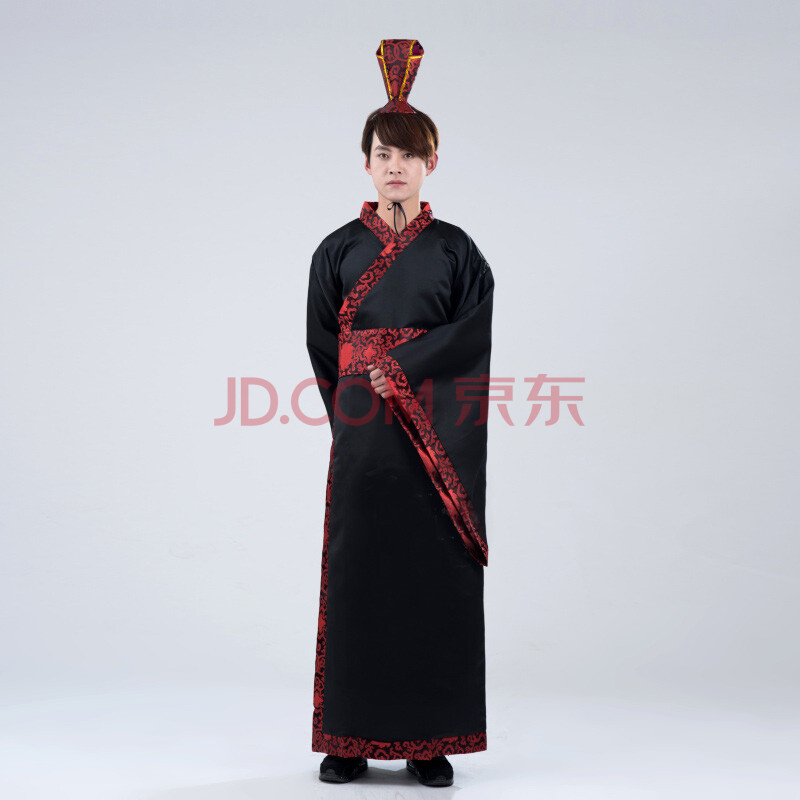 男士黑色古装侠士服古装成人剑客演出服图片