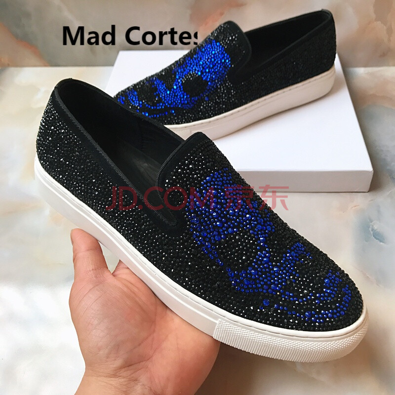Mad Cortes Ïã¸Û³±ÅÆ2018пîÀÖ¸£Ð¬ÄÐÒ»½ÅµÅÕæÆ¤°åЬÀÁÈËЬ÷¼÷ÃÍ·Ë®×ê³±ÅÆ ºÚÉ«+À¶É«×ê 40