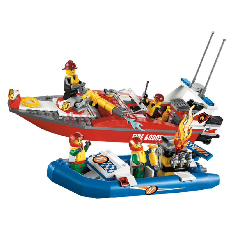 乐高 正品 lego 城市系列 l60005 消防船 早教玩具 积木