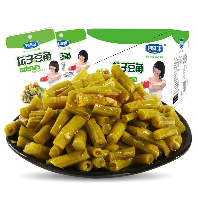 妙滋味 正宗湘味壇子豆角1200g 腌制豇豆酸辣泡菜下飯菜酸豆角 辦公室休閑零食小吃30包 壇子豆角