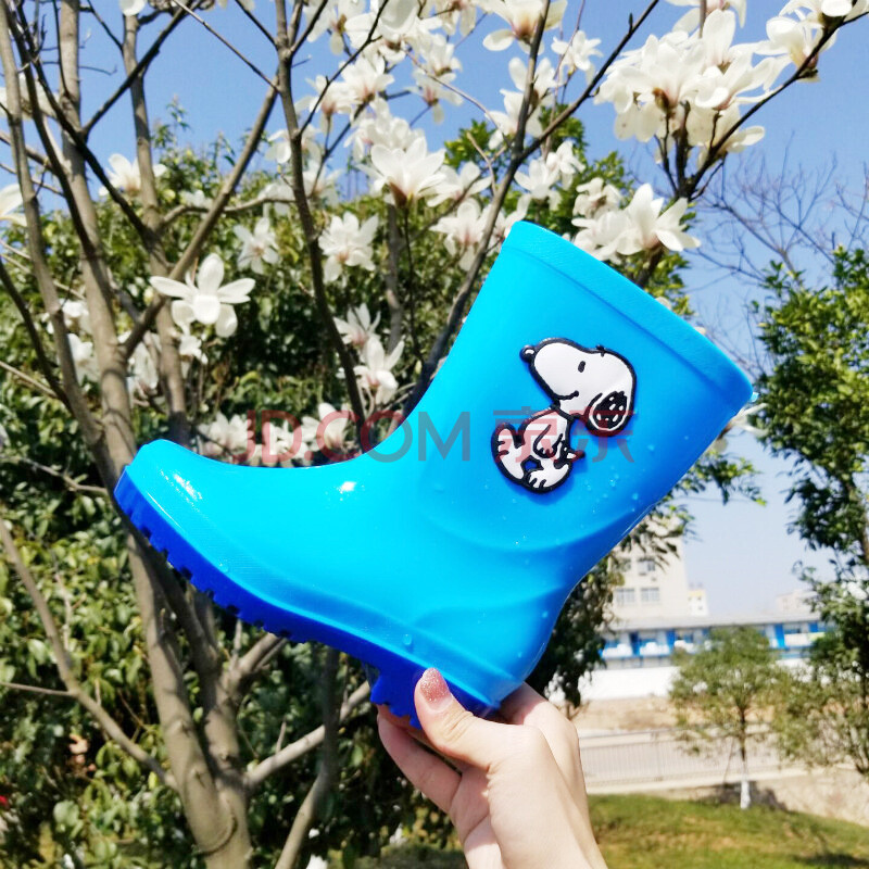 Hello kitty儿童雨鞋新款女童四季穿卡通正版授权防滑中大童雨靴 史努比浅蓝 30码(鞋长20CM适合19CM的脚)