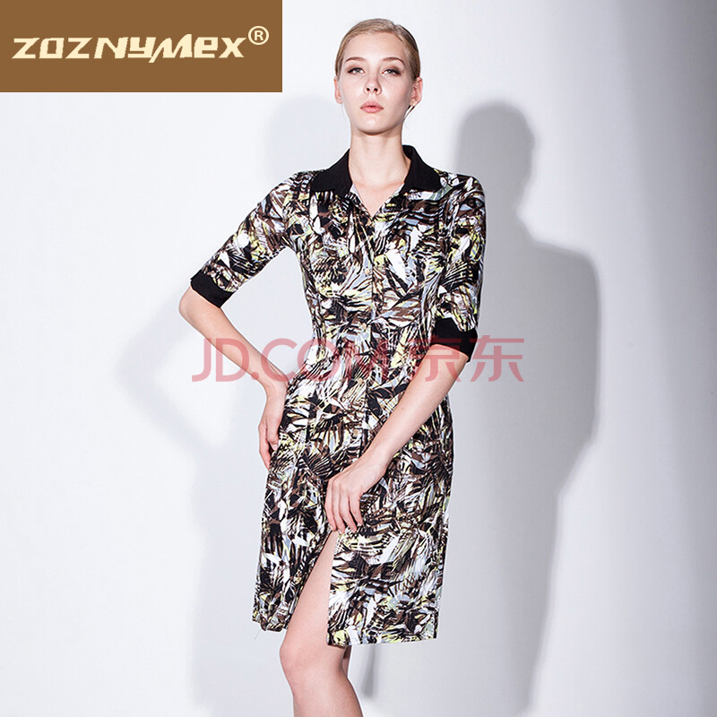 时尚品牌zoznymex2015春季新品连衣裙京东商城大码修身唯品会女装
