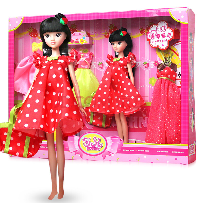 可儿娃娃女孩玩具古装组合套装衣服换装关节体造型 绿衣仙子