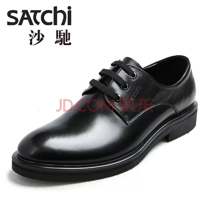 satchi/ɳ³ÛÄÐЬËļ¾ÉÌÎñÕýװƤЬ ¾µäϵ´øÕý×°µÂ±ÈЬ×Ó ºÚÉ«57B7A310Z 40Æ«´óÒ»Âë