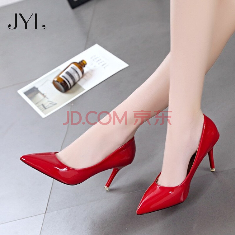 44Âë46´óÂëÅÖ½ÅŮЬ7cmϸ¸ú¼âÍ·¸ß¸úЬÄÐÊ¿cosplay·´´®Î±ÄïЬÑݳö 5cmºìÉ« 39