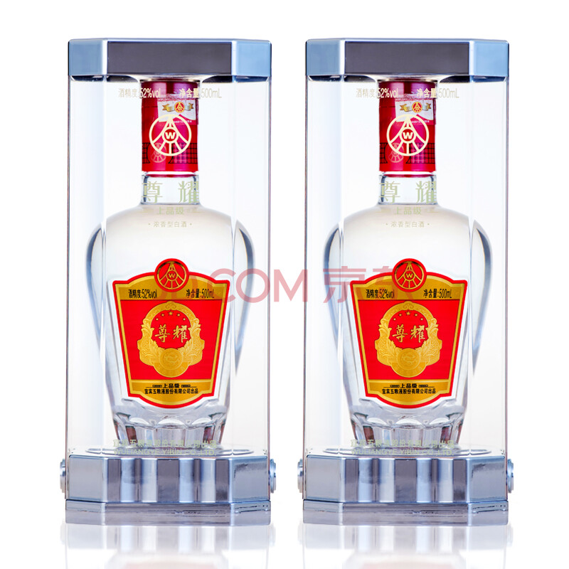 ÎåÁ¸Òº¹É·Ý¹«Ë¾ ×ðÒ«ÉÏÆ· 500ml*2 52¶È ŨÏãÐͰ׾Æ