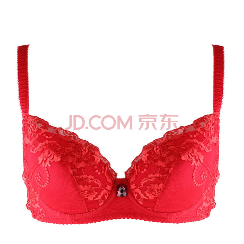 芬怡内衣专柜正品 薄款聚拢性感文胸红色婚庆本命年胸罩love 7537 d01