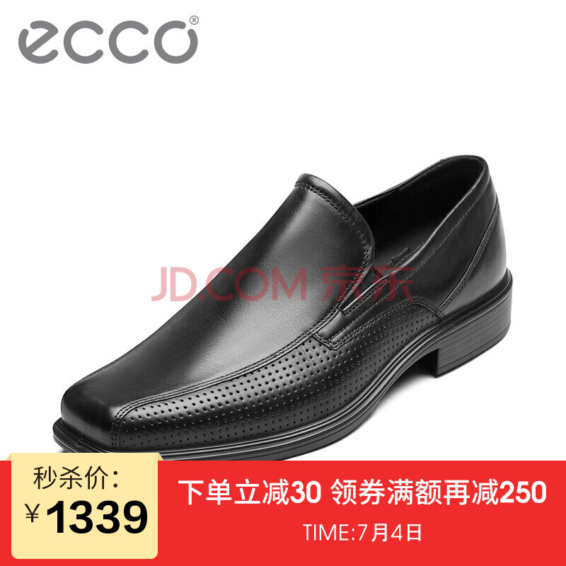 ECCO°®²½ Õý×°Í·²ãţƤ´ò¿×Ãæ·½Í·Æ¤Ð¬ Çá±ãÊæÊÊ»ºÕðÌ×½ÅÄÐЬ º²Ë¹17SS623584 ºÚÉ«62358401001 42