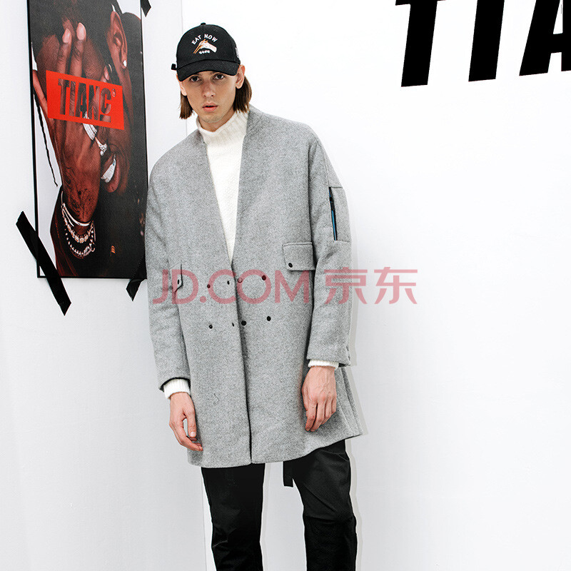 ±¼ÅܰÉÐֵܳºÕͬ¿î¡¾TIANC BRAND³ÂºÕ¡¿2017ÇﶬÖг¤¿î´óÒÂÄÐÃ«ÄØÍâÌ×ÄÐÊ¿·çÒÂ# »ÒÉ«. S