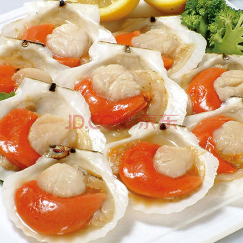 怡鲜来 大连野生半壳扇贝 虾夷扇贝600g/6-10只 鲜冻海鲜产品