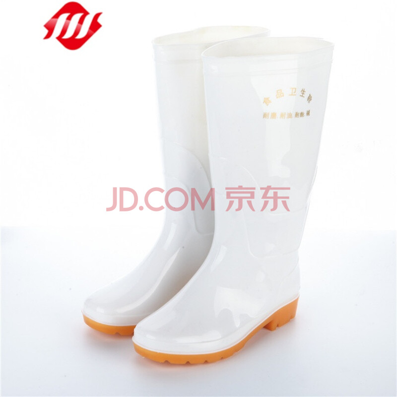 男女中筒高筒加厚白色食品雨鞋衛生雨靴水鞋水靴耐酸堿油膠鞋LP 雙錢白色高筒男加棉 43