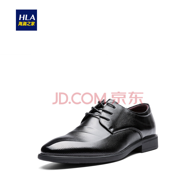 HLAº£À½Ö®¼Ò´¿É«ÉÌÎñƤЬ2018Çï¼¾ÐÂÆ·ÊæÊÊÍ¸Æø¹¤×°Ð¬ÄÐHSXSD3E053A ºÚÉ«53 42