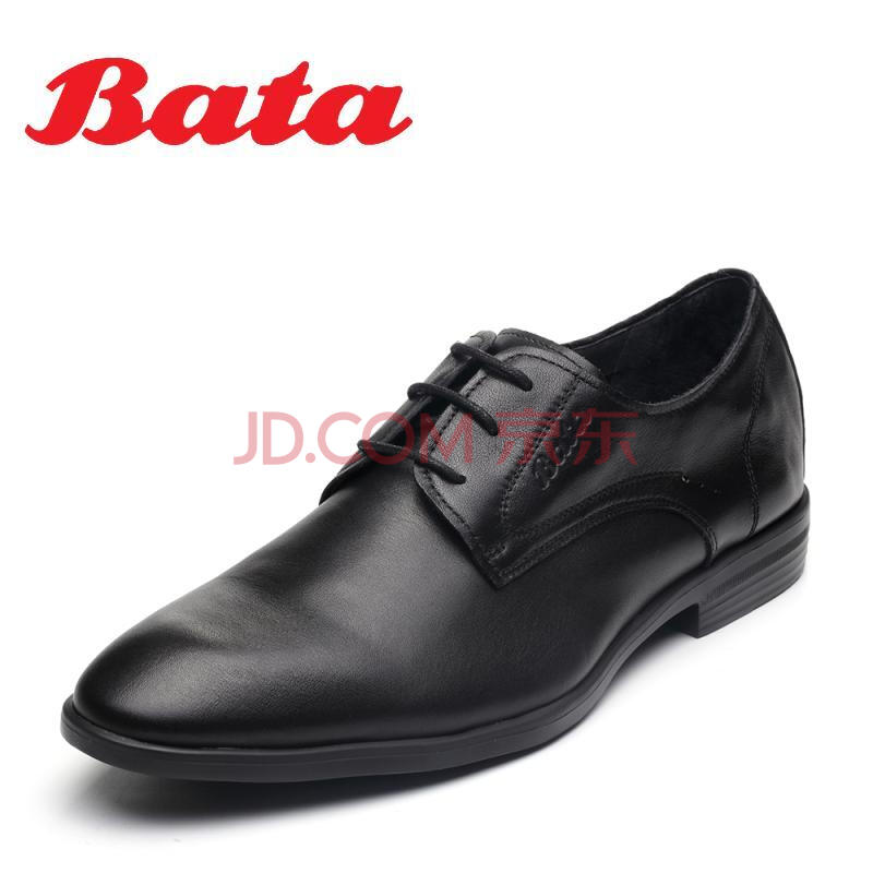 Bata/°Î¼Ñ2018ÏÄÐÂÆ·×¨¹ñͬ¿îԲͷ·½¸úϵ´øÕýװţƤ¸ïÄе¥Ð¬88Y04BM8 ºÚÉ« 41