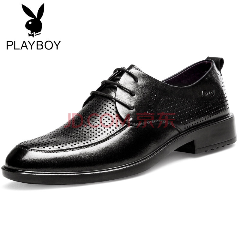 PLAYBOY/»¨»¨¹«×ÓÆì½¢µêƤЬÏļ¾ÉÌÎñÕý×°ÄÐÊ¿ïοÕÄÐЬԲͷºÚÉ«Í¸ÆøÈíµ×ЬÄÐ ºÚÉ« 40