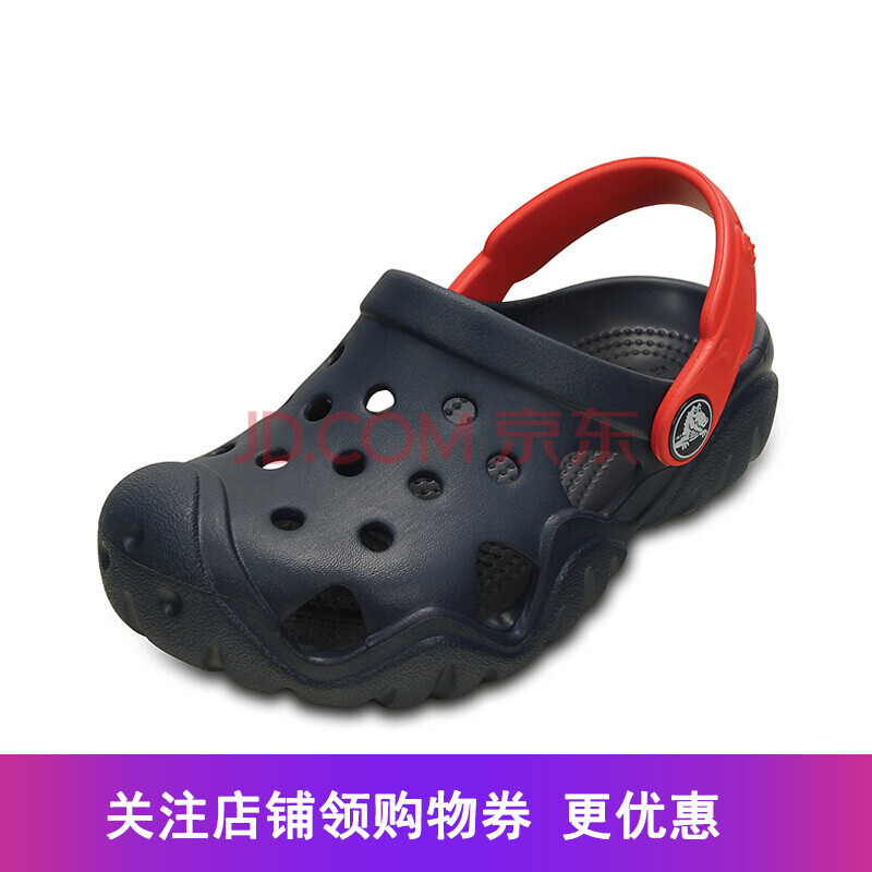 全球購 卡洛馳/crocs童鞋 休閑舒適百搭防滑涼兒童拖鞋洞洞鞋沙灘鞋202607 藍色 J3