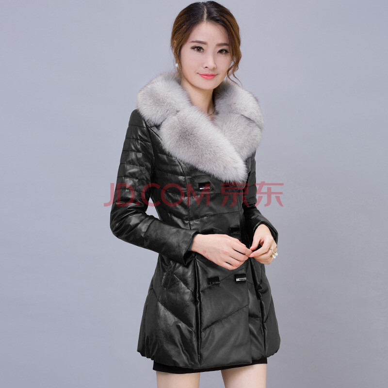 长款皮羽绒服女大衣红哪里买卖比较好的 价格