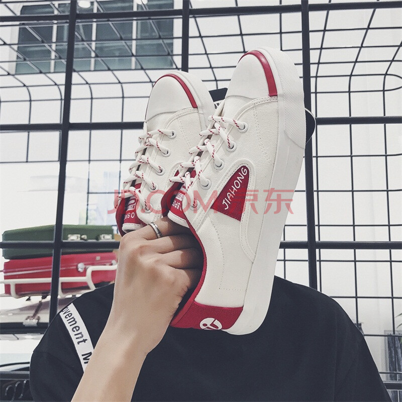 Áì×ê 2018Ïļ¾Ð¿î°Ù´îС°×Ь·«²¼Ð¬ÄÐÊ¿Ô˶¯ÐÝÏÐЬ°åЬº«°æ³±Á÷ÄÐЬ×Ó¸ßÖÐÉú´óѧÉú±Ø±¸ ºìÉ« 39