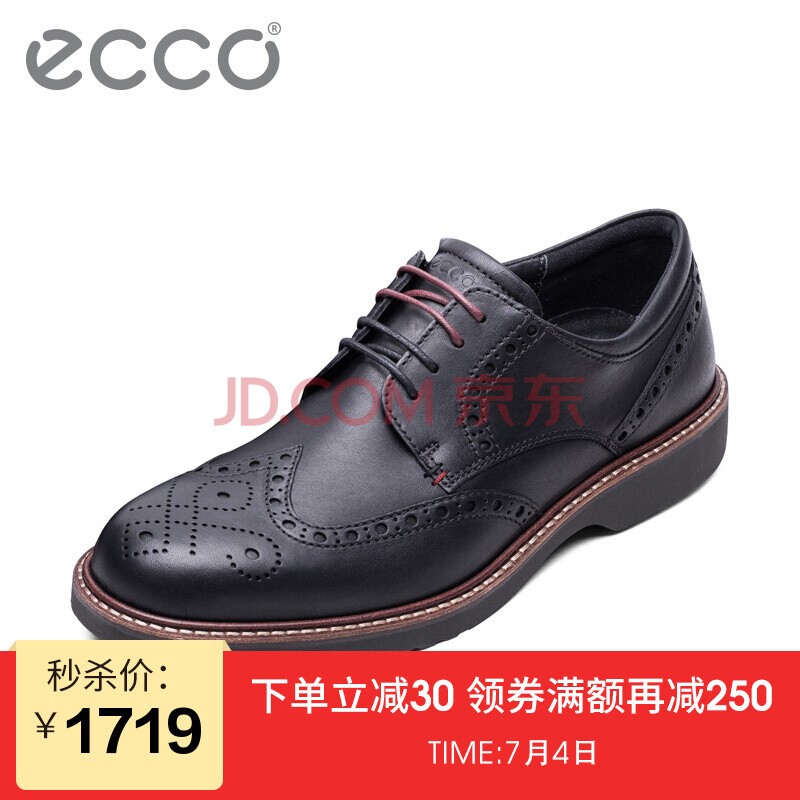 ECCO°®²½ ÏÖ´úÖʸÐÉÌÎñÕý×°ÄÐÊ¿»¨ÎÆÆ¤Ð¬ ÈáÈíÊæÊÊÍ¸ÆøÏµ´øÐÝÏÐÆ¤Ð¬ ÒÁ¶÷533114 ºÚÉ« 41