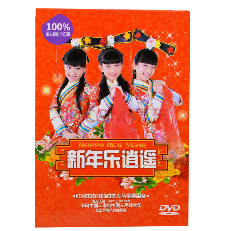 贺新年歌碟片新年乐逍遥新年儿歌dvd高清视频光盘碟片