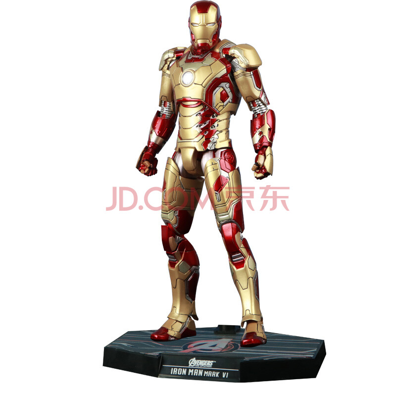 hottoys钢铁侠mk46仿合金属1:6可发光关节可动复仇者联盟4无线战争