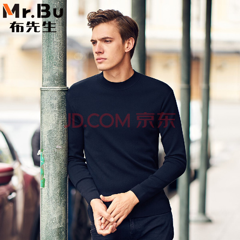 ²¼ÏÈÉúMr.Bu °Ù´î¾µä´¿É«ÑòëT ºÚÉ« 180/96A (XL)